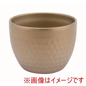 カクセー Kakusee カクセー チタン槌目ぐい呑み 二重構造 チタン陽極酸化発色 シャンパンゴールド PY-C022
