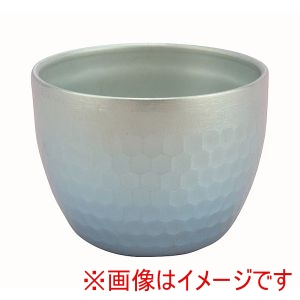 カクセー Kakusee カクセー チタン槌目ぐい呑み 二重構造 チタン陽極酸化発色 オーシャンブルー PY-C024