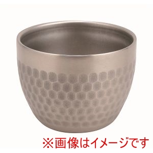 カクセー Kakusee カクセー チタン槌目ぐい呑み 二重構造 シルバー PY-C018