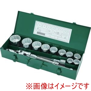 SATA SATA 9015 12角ソケットレンチセット 差込角19mm 15点 