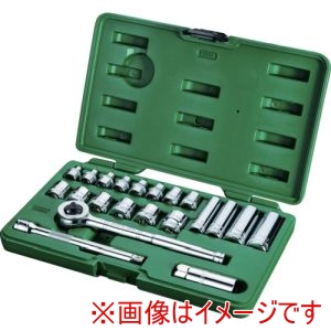 SATA SATA 9524 6角ソケットレンチセット 差込角9.5mm 22点 