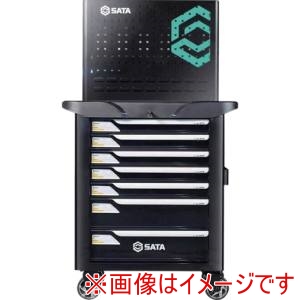 SATA SATA A95107-BL 7段ローラーキャビネット 黒 メーカー直送 代引不可 北海道沖縄離島不可