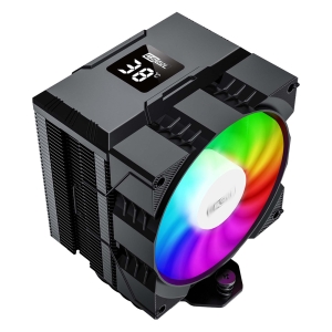 アイネックス AINEX アイネックス G-130BK 92mmファン&温度LCD搭載 Intel&AMD用CPUクーラー ブラック AINEX